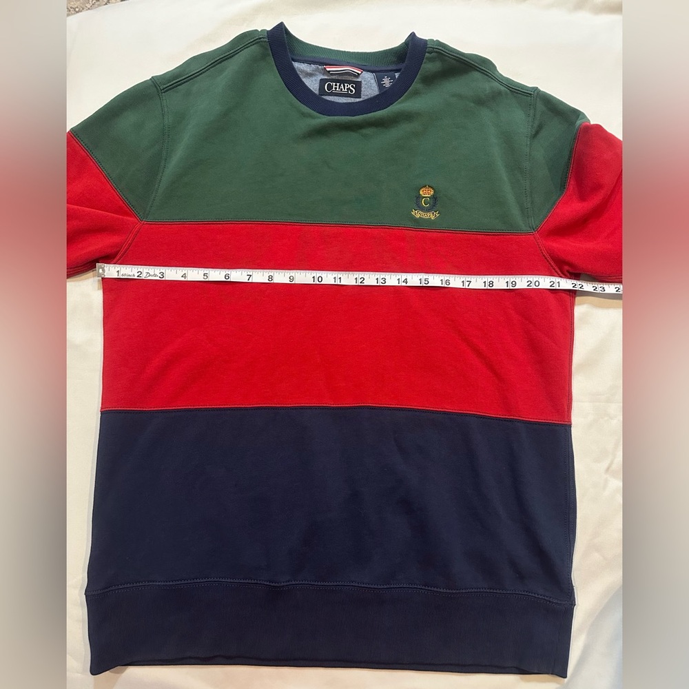 Chaps Ralph Lauren Unisex Vintage Colorblock Crewneck Sweatshirt - Picture 5 of 12